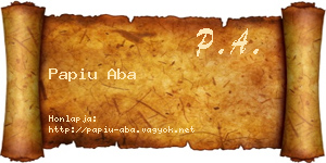 Papiu Aba névjegykártya